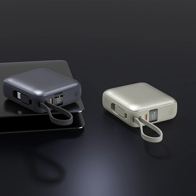 Small Power Bank With Built in Cable best